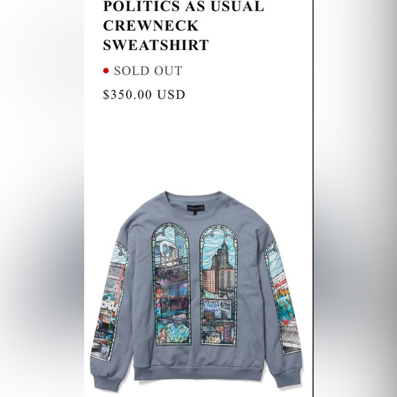 Who Decides War Politics As Usual Crewneck Sweater sz Medium - Picture 7 of 7